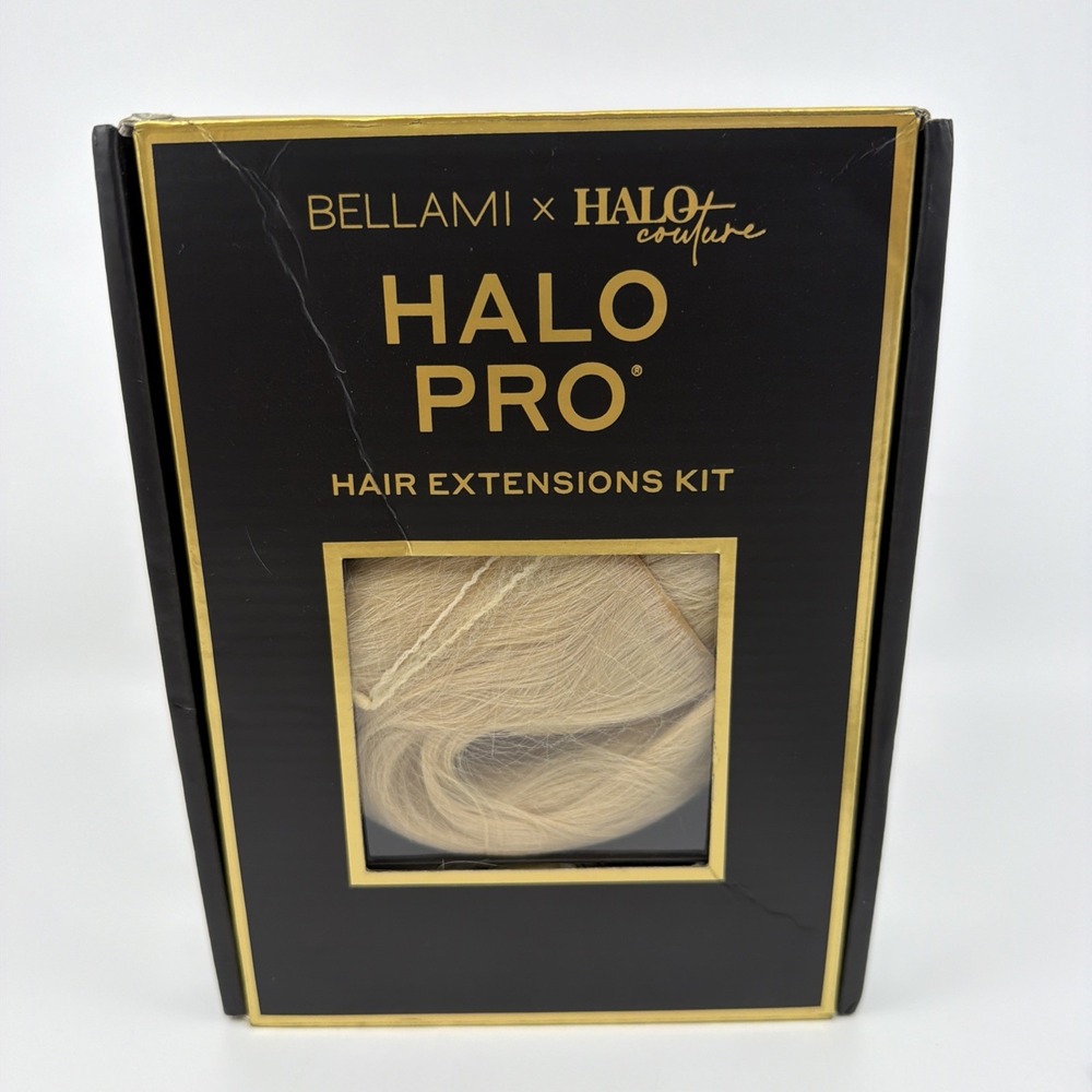 Bellami Halo Pro Hair Extension 14" Platinum Blonde #80 New Remy Hair Open Box